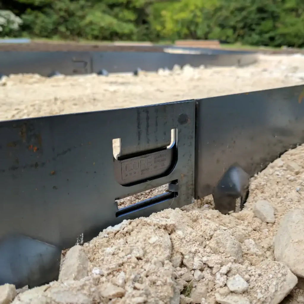 Bordure de chant 100 x 10 cm - Acier Corten - À l'unité 