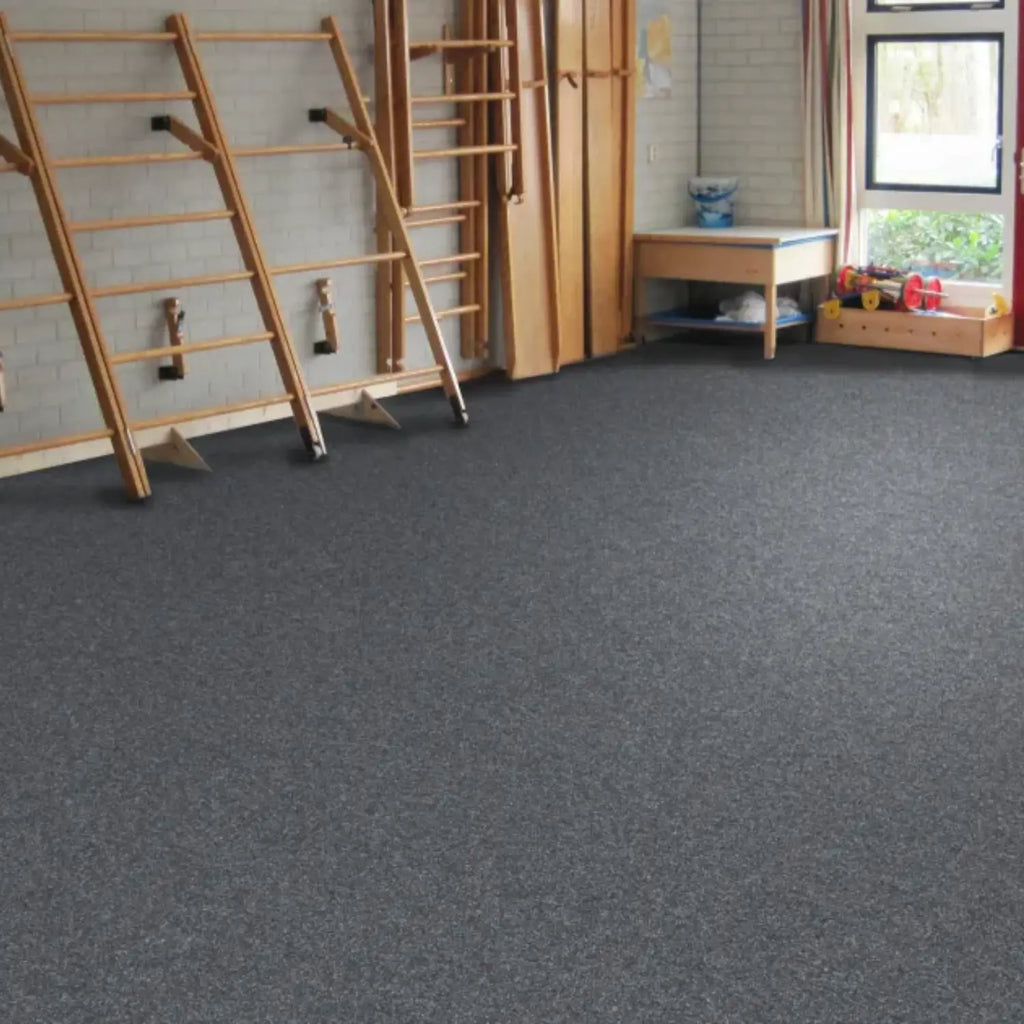 Dalle de moquette anthracite 2980 g/m² 1 m x 1 m – Lot de 200 pièces