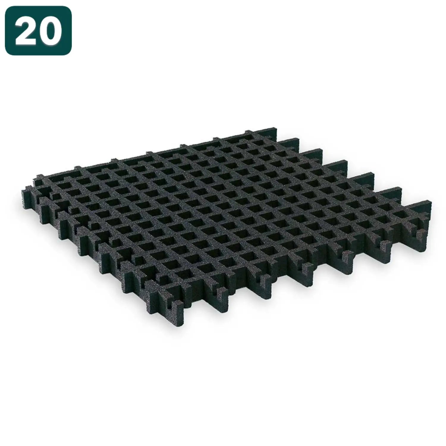 Rubbertegel Valdemping 45mm 100x100cm – Per stuk