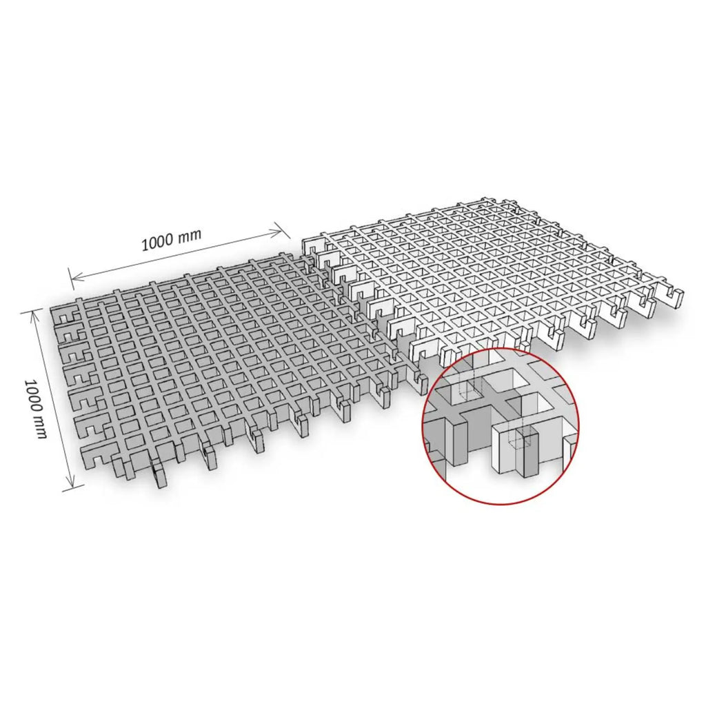 Rubbertegel Valdemping 45mm 100x100cm – Per stuk