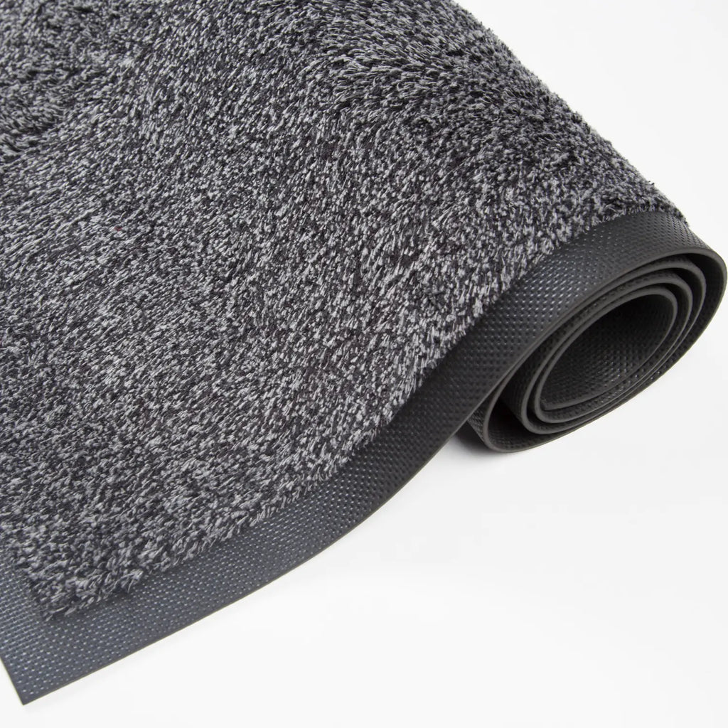 Cotton entrance mat, non-slip, 10mm, 115x180 cm, anthracite - per piece 