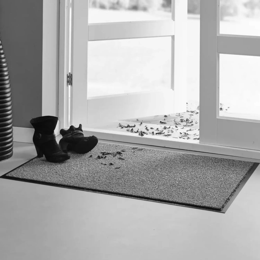 Tapis d'entrée en polyamide antidérapant 6,5 mm, 80 x 120 cm, gris - À l'unité 