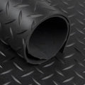 Anti-slip rubber runner tear plate 3mm 1.5x10 meters black - per roll 