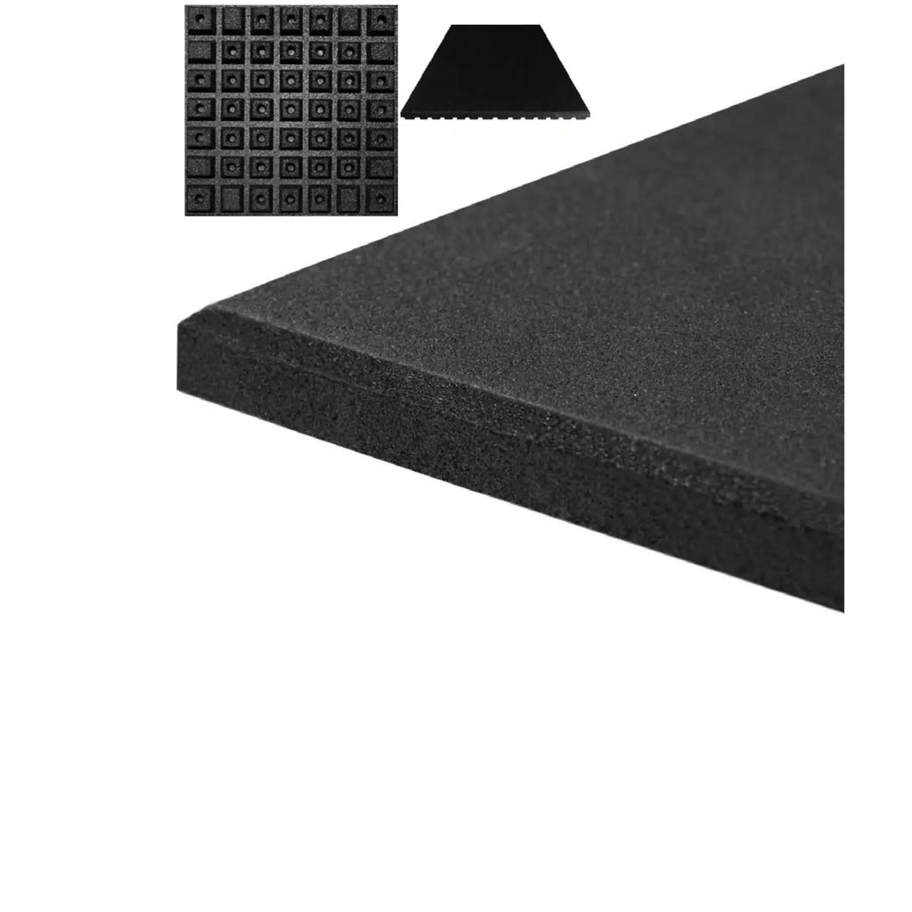 Dalle en caoutchouc 40mm,  couche supérieure premium avec sous-couche antichoc, 1000 x 1000 mm – À l'unité 