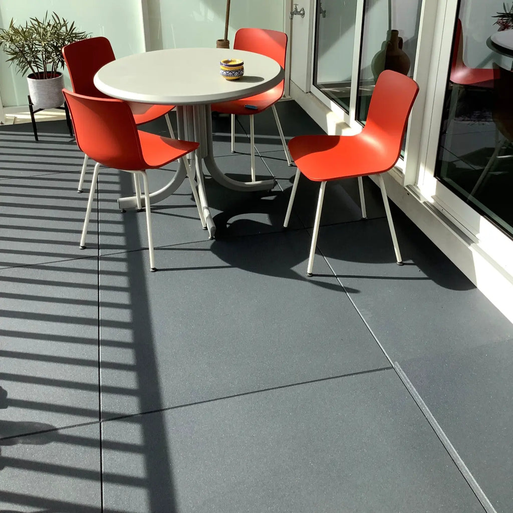 Dalle en caoutchouc 30 mm couche supérieure base, 1000 x 1000 mm – À l'unité 