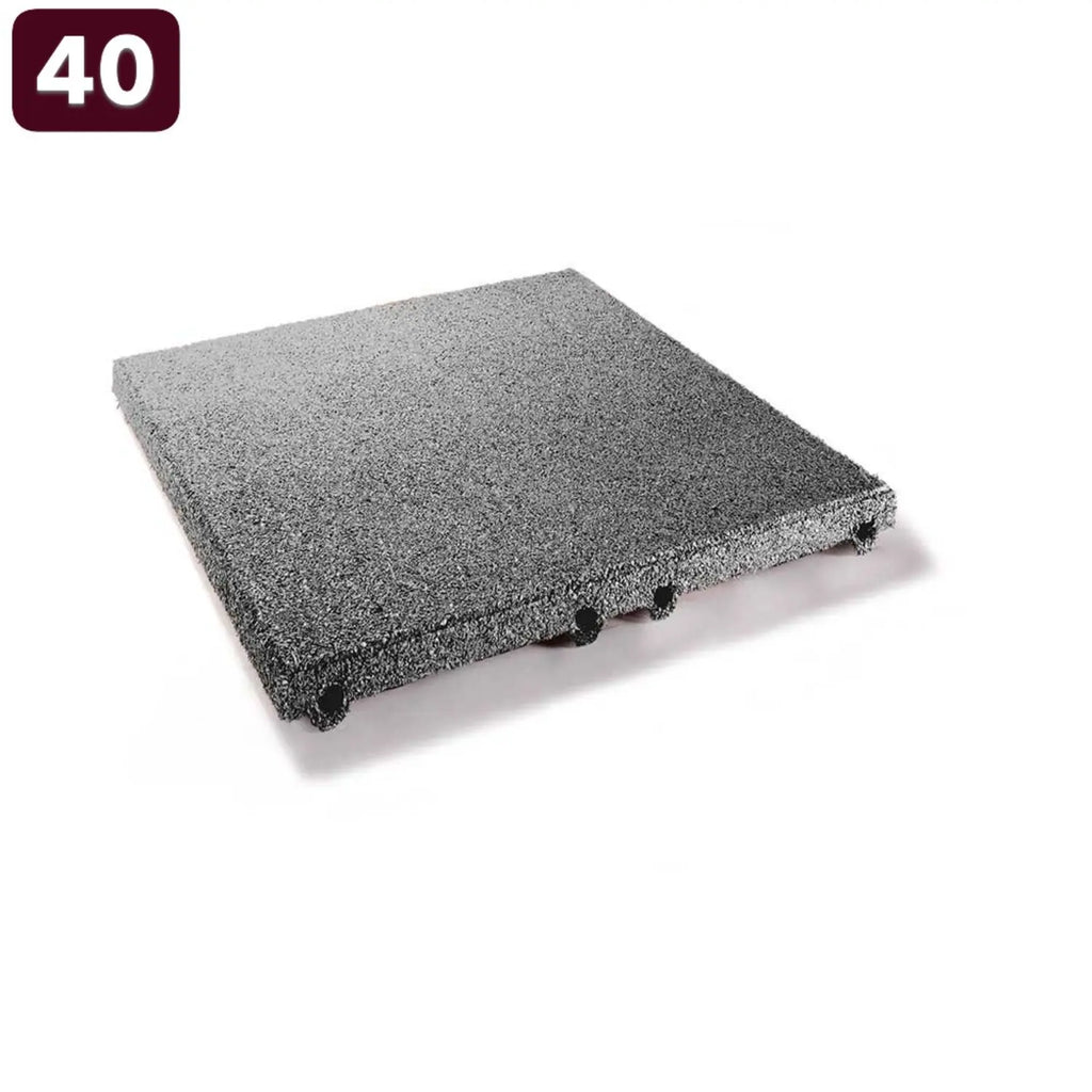 Dalle en caoutchouc, absorption des chocs, 40 mm, 50 x 50 cm – À l'unité